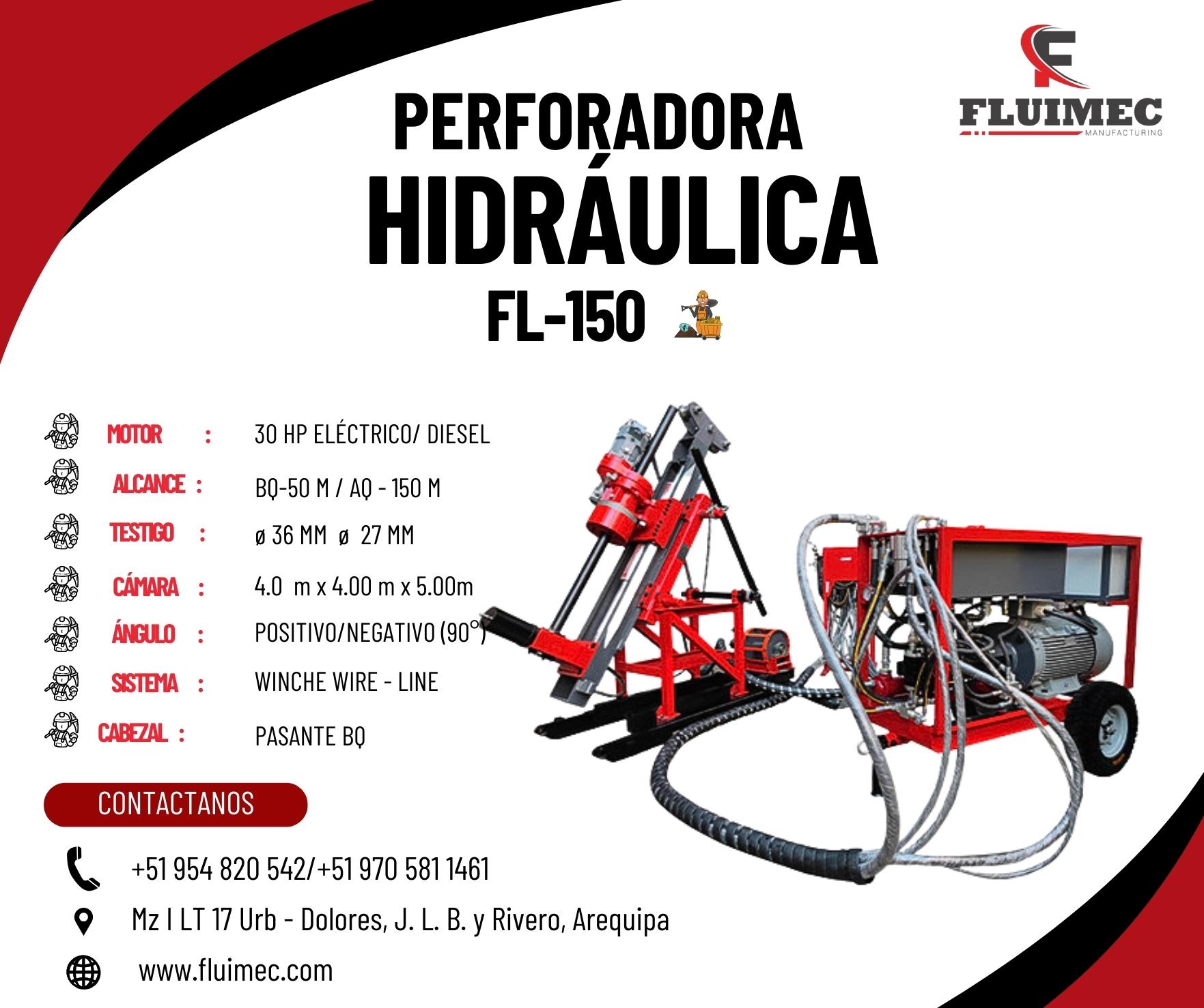 UNIDAD DE CONTROL Y PERFORACION HIDRAULICA FL - 150 